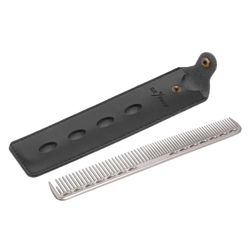 Stainless Steel Hair Comb Professional Hair Salon Hairdressing Steel Comb Hair Cutting Metal Comb Silver