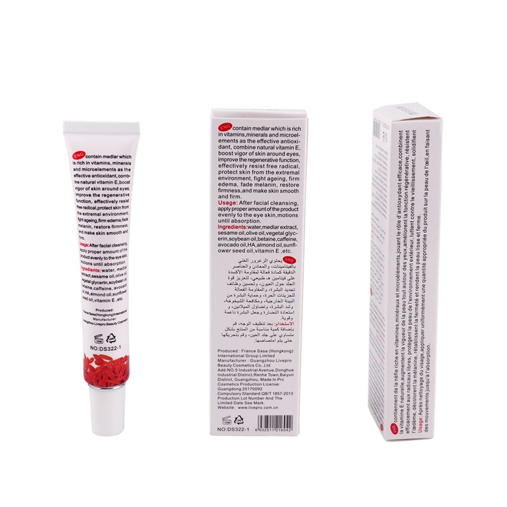 Portable Goji Berry Facial Skin Care Accessories Dark Circle Wrinkle-Remove Eye Cream