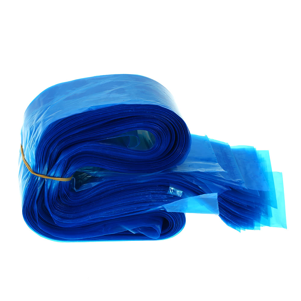 100Pcs Clip Cord Sleeves Bags Disposable Covers for Tattoo Machine Plastic Blue