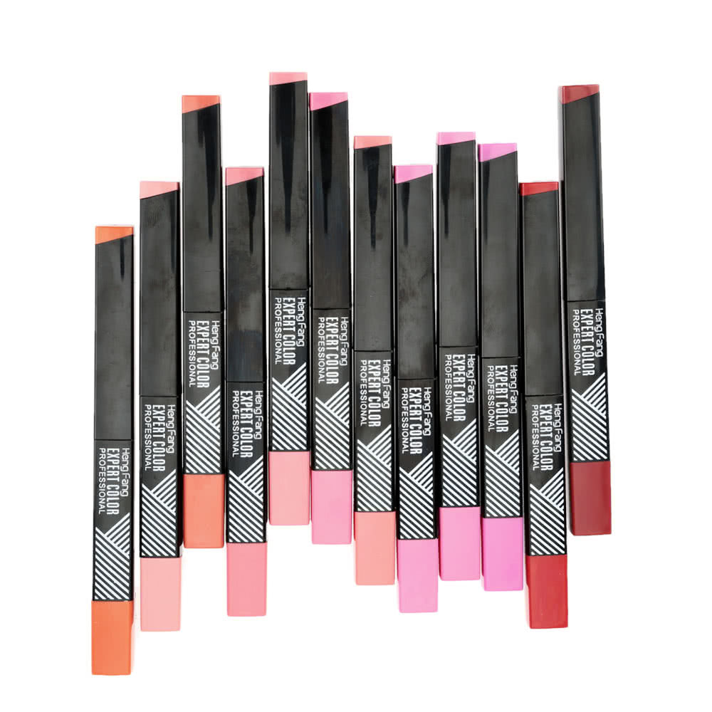 Expert Color Lip Cube 12 Colors Options Lip Rouge Waterproof Long-lasting Lipstick