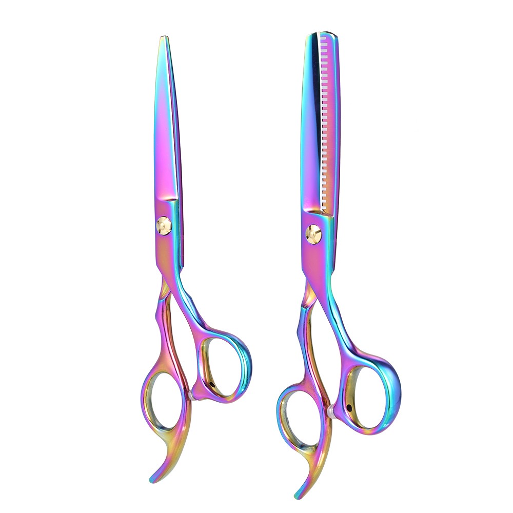 2Pcs Hair Cutting Set Hair Thinning Scissor Hair Shear Kit for Hairdressing Salon Haircut Tool for Adult & Children