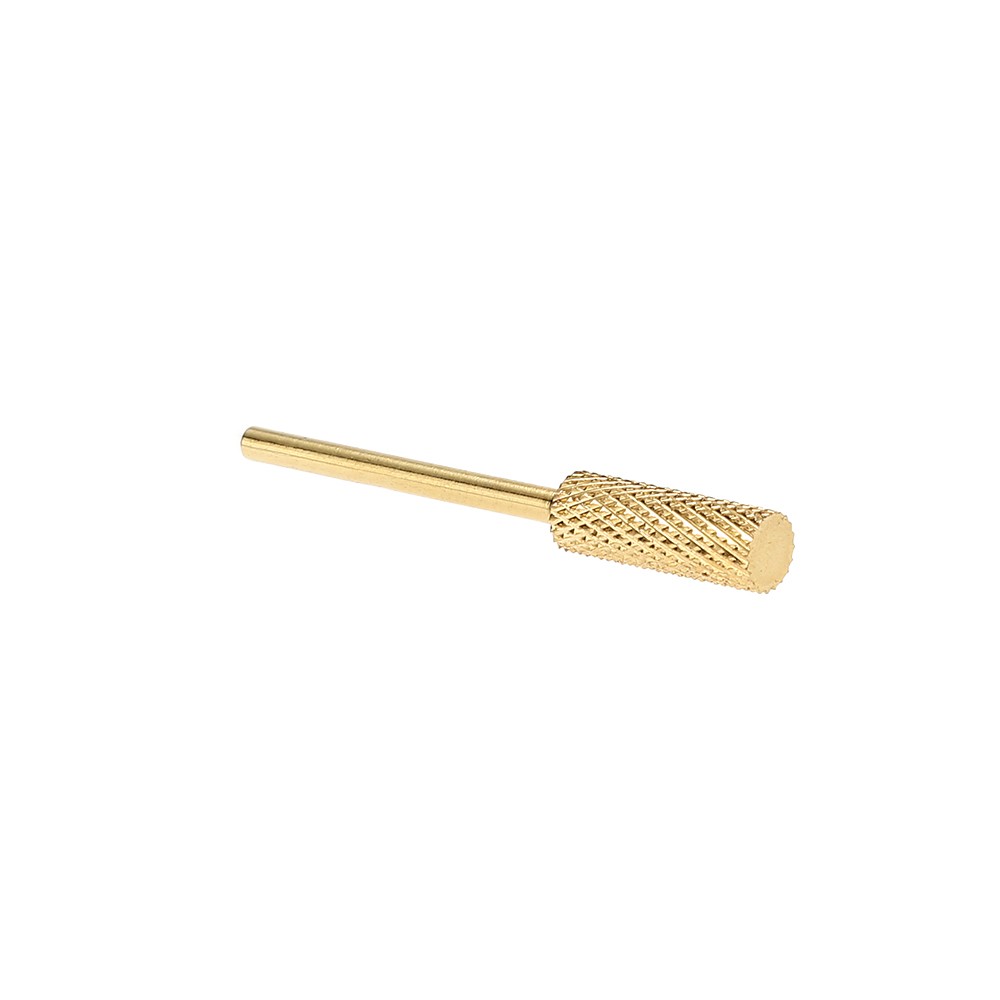 Tungsten Steel Nail Drill Bit Nail Grinding Head Tool Gold Plated Nail Bit For Nail Art Machine Accessory 0.5cm Diameter