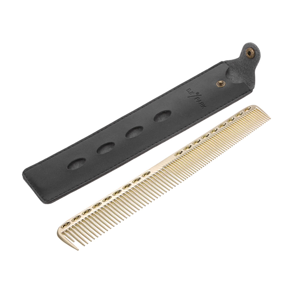 Stainless Steel Hair Comb Professional Hair Salon Hairdressing Steel Comb Hair Cutting Metal Comb Black