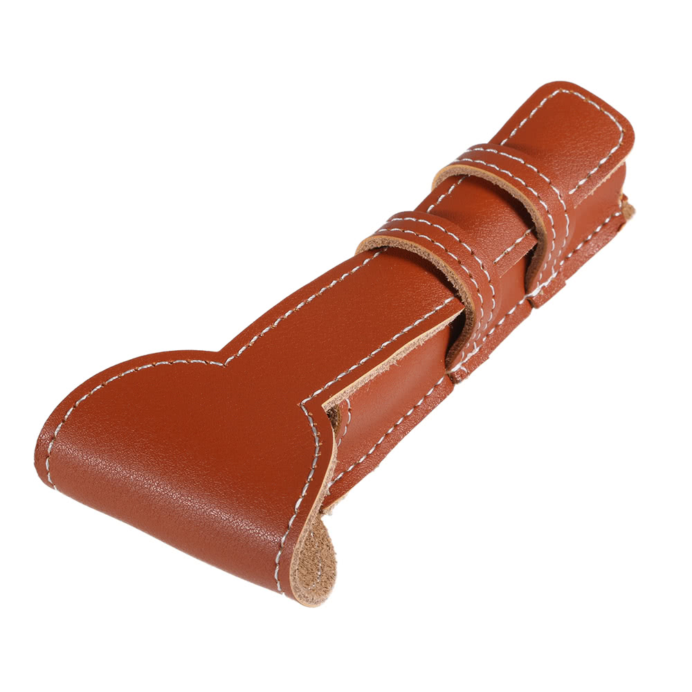 Brown Cowhide Safety Razor Leather Case Classic Double Edge Shaving Leather Pouch Razor Holder Bag