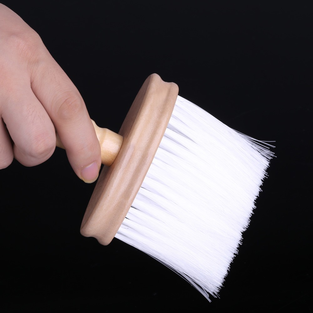 1Pcs Pro Wood Neck Duster Clean Brush Barbers Hair Cutting Hairdressing Stylist Salon