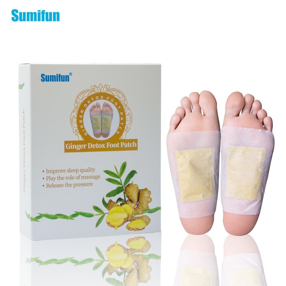 12pcs/box Sumifun Ginger Aliver Body Toxins Detox Foot Patchv