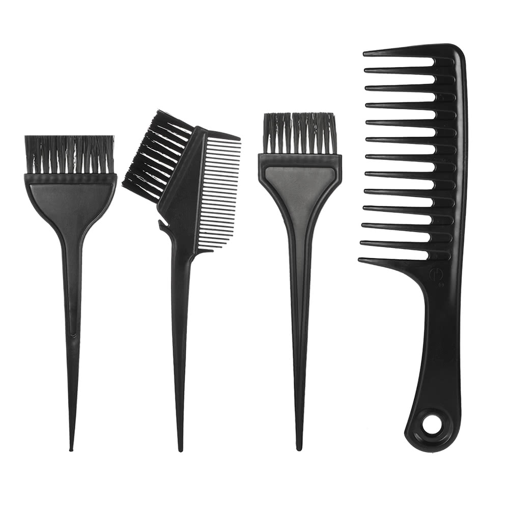 8pcs Hair Dyeing Tool Hair Coloring Kit Salon Dyeing Brush Comb Bowl Sectioning Clips Set Black Hairdressing Tool