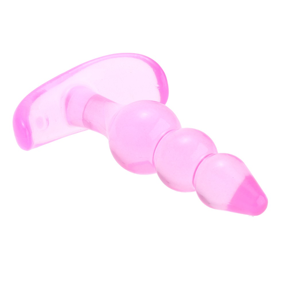 Silica Gel Anal Plug Triple-bead Butt Plug Anus Plug Clitoris / Prostate Massager Silicone Massager for Men & Women Adult Product  Sex Toy