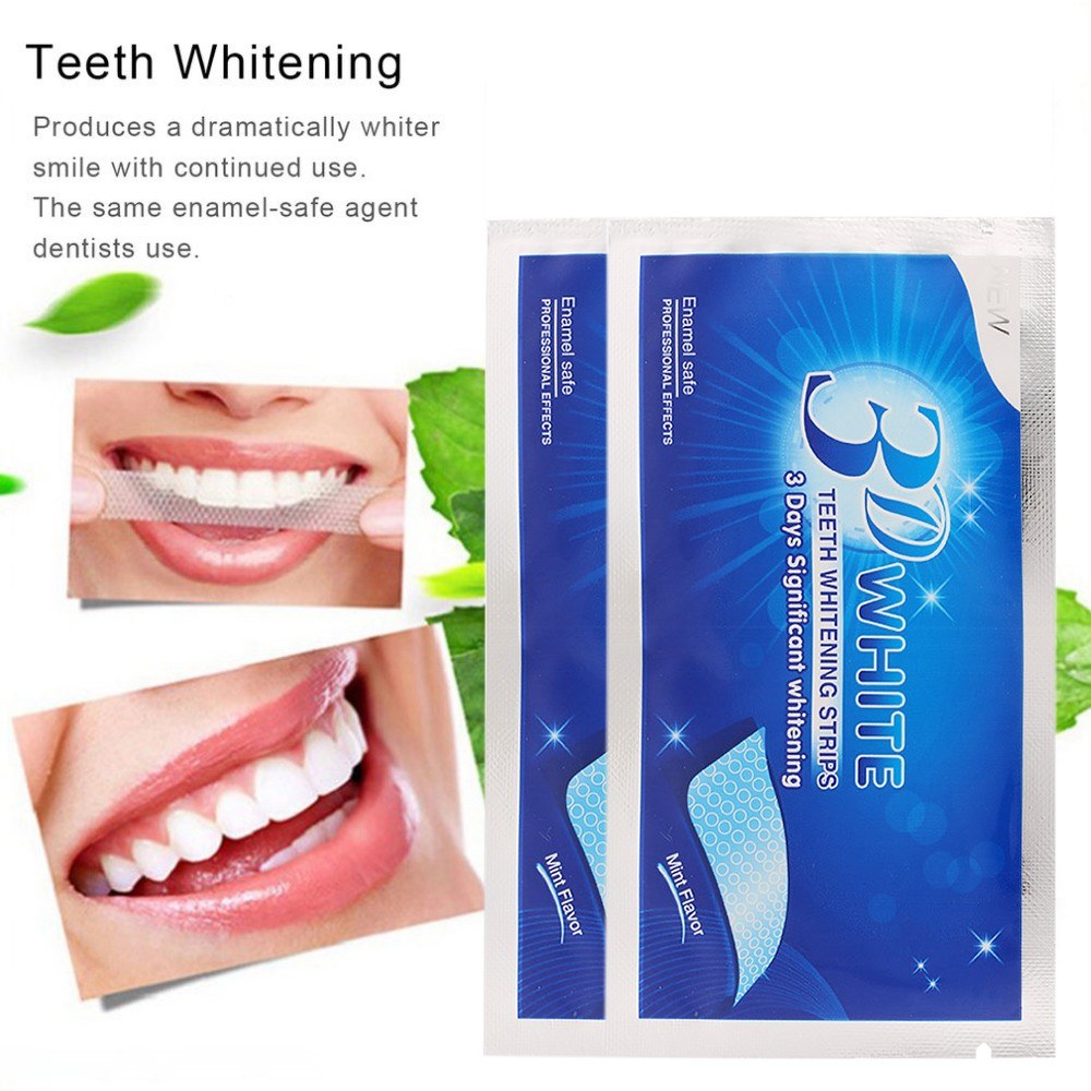 1/5/14PCS 3D Teeth Whitening Strips Anti-Sensitive Double Elastic Gel Strips Dental Advanced Teeth Whitestrips Useful Oral Tooth Care