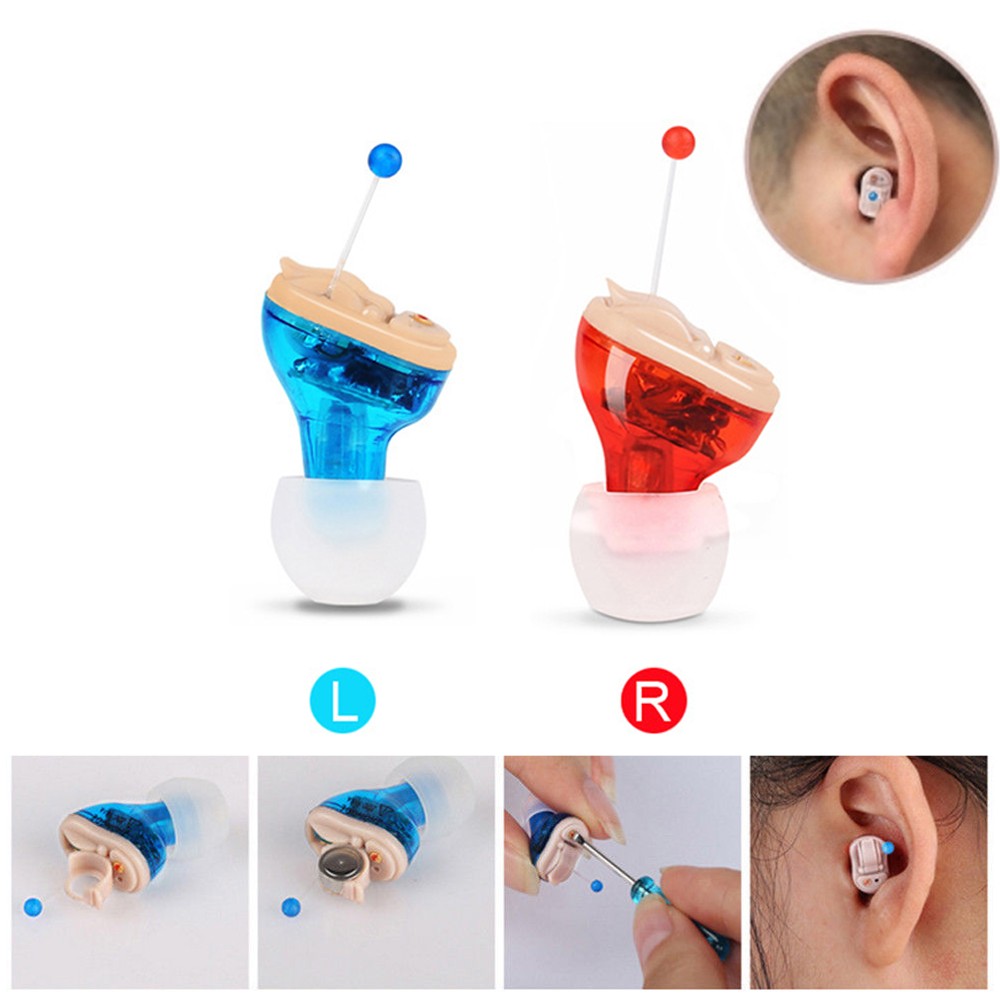 Mini Size Inner Ear Invisible Hearing Aid Adjustable Wireless Hearing Aids Ear Best Sound Amplifier Left Right Optional