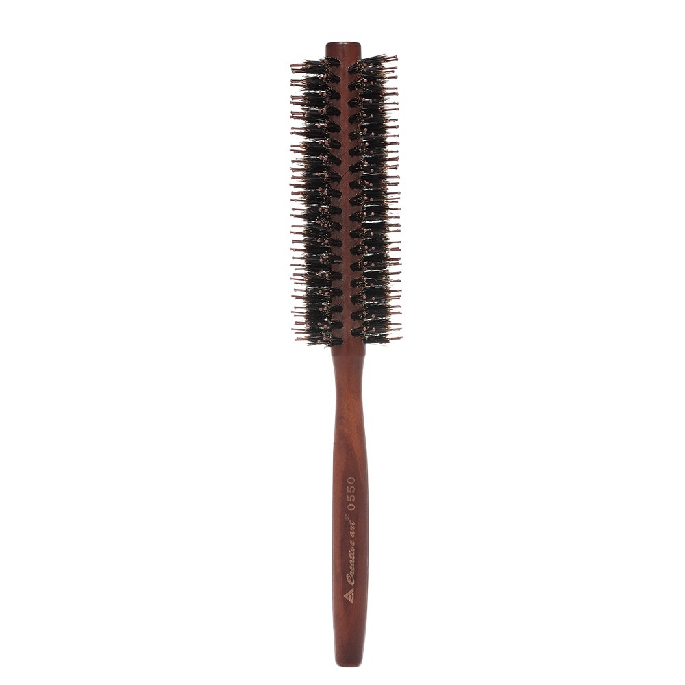 Nylon Hair Round Brush Roller Comb Brush Non-slip Handle Round Comb for Hair Straightening & Curling