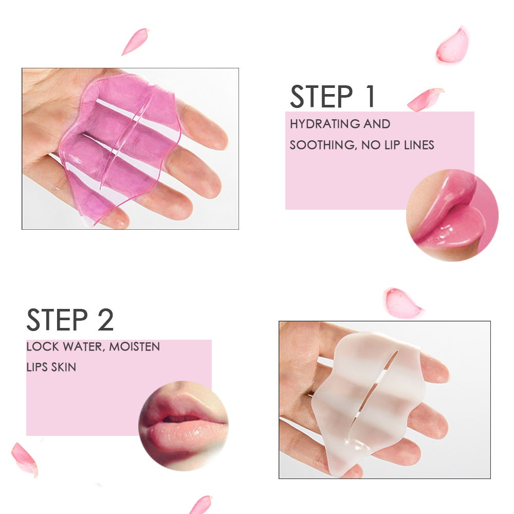 Women Crystal Collagen Lip Mask Moisture Essence Anti-ageing Wrinkle Patch Film Gel Lip