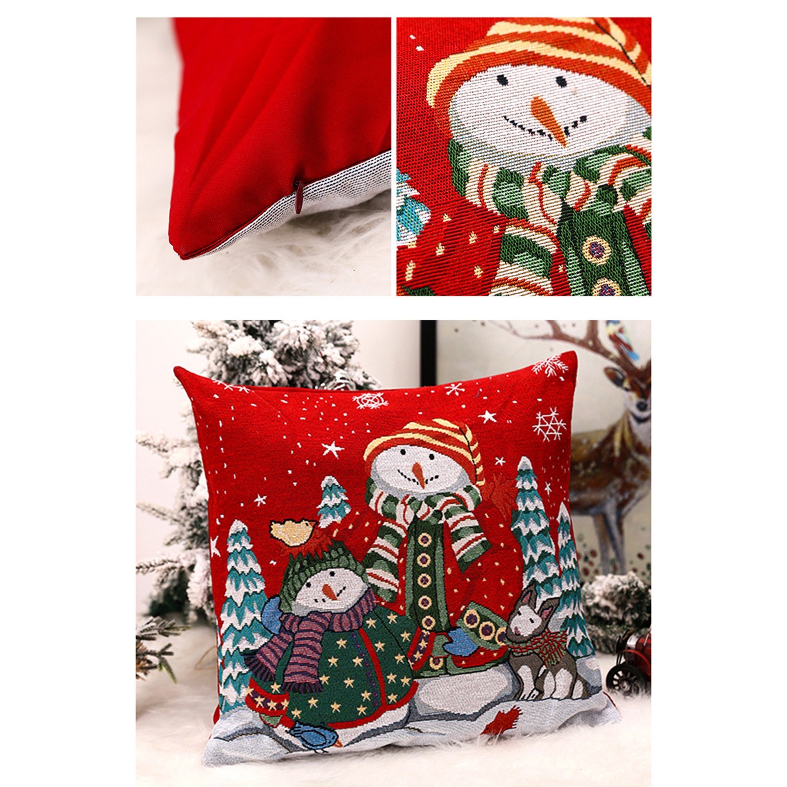 2020 Pillow Case Santa Claus Print Old Man Sofa Bed Home Decor Pillowcase Bedroom Cushion Cover Merry Christmas 45x45 Cm