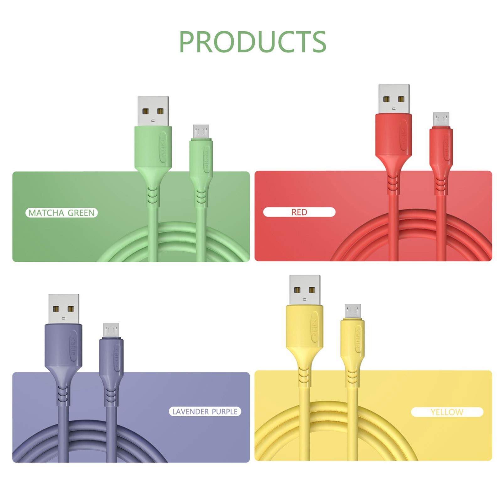 Micro-USB Cable Micro USB to USB 2.0 3A Fast Charging Cable Durable Charger Cord Compatible with Android Mobile Phones Purple