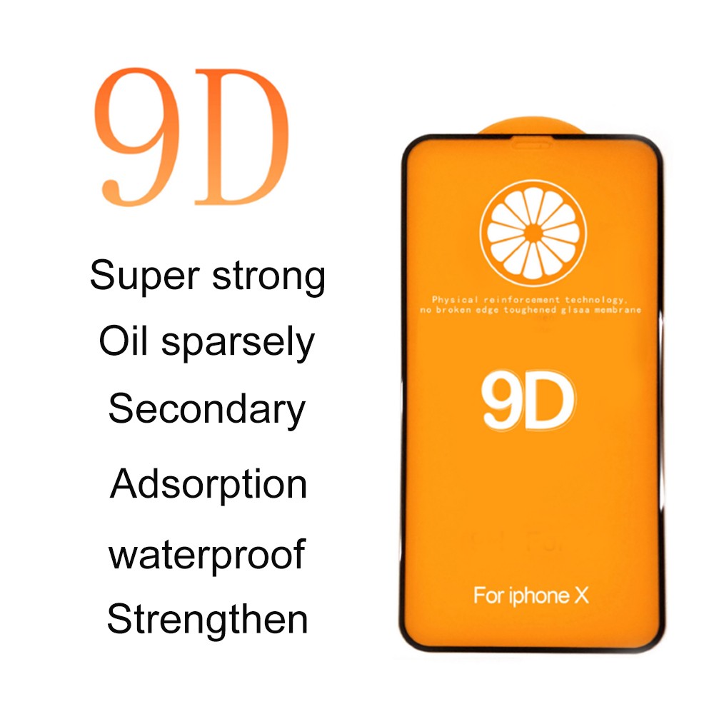 9D Full Cover Big Curve Edge Two Times Reinforcement Stronger Adsorption Tempered Glass Screen Protector for Anti Blue Light Protective Glass Film