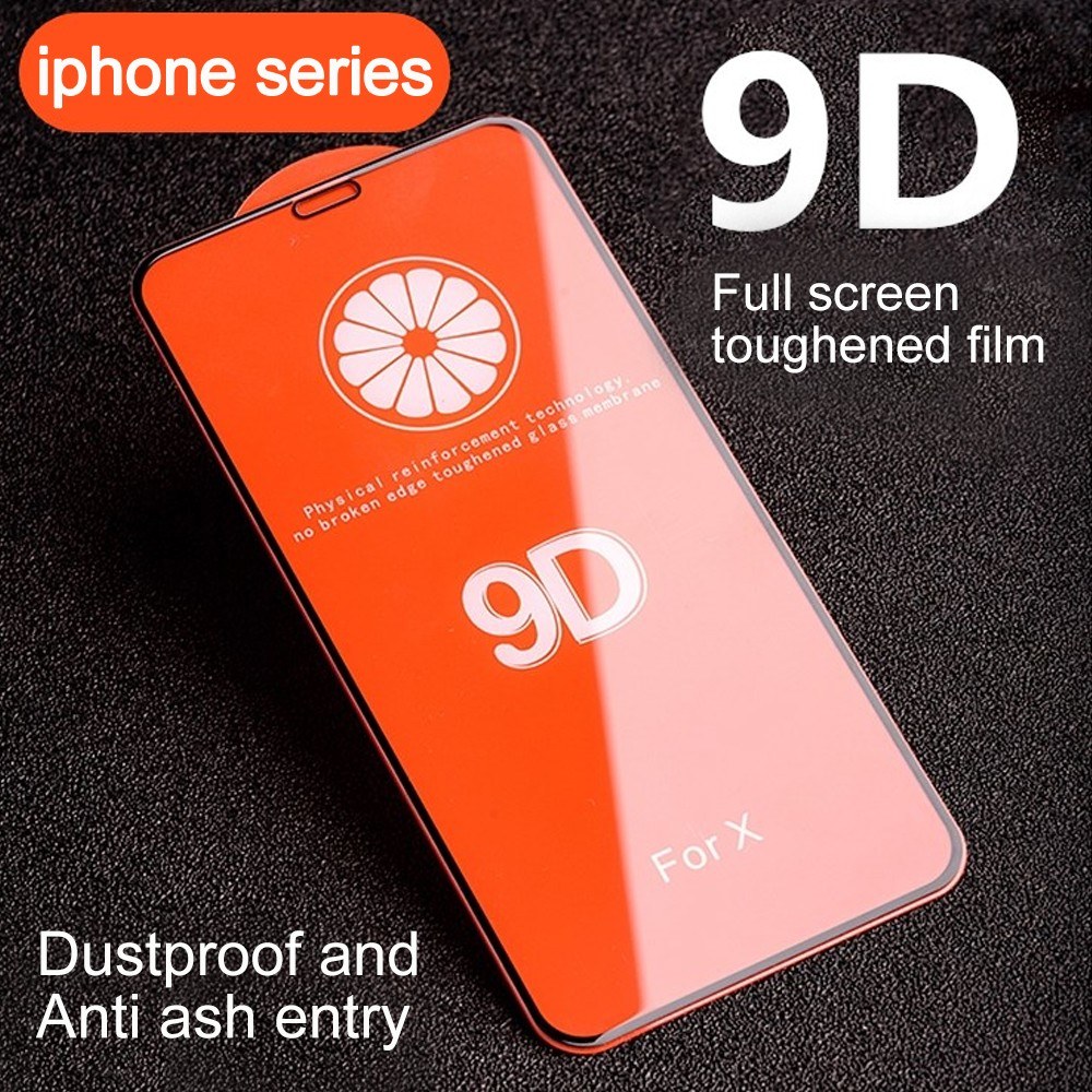 9D Full Cover Big Curve Edge Two Times Reinforcement Stronger Adsorption Tempered Glass Screen Protector for Anti Blue Light Protective Glass Film