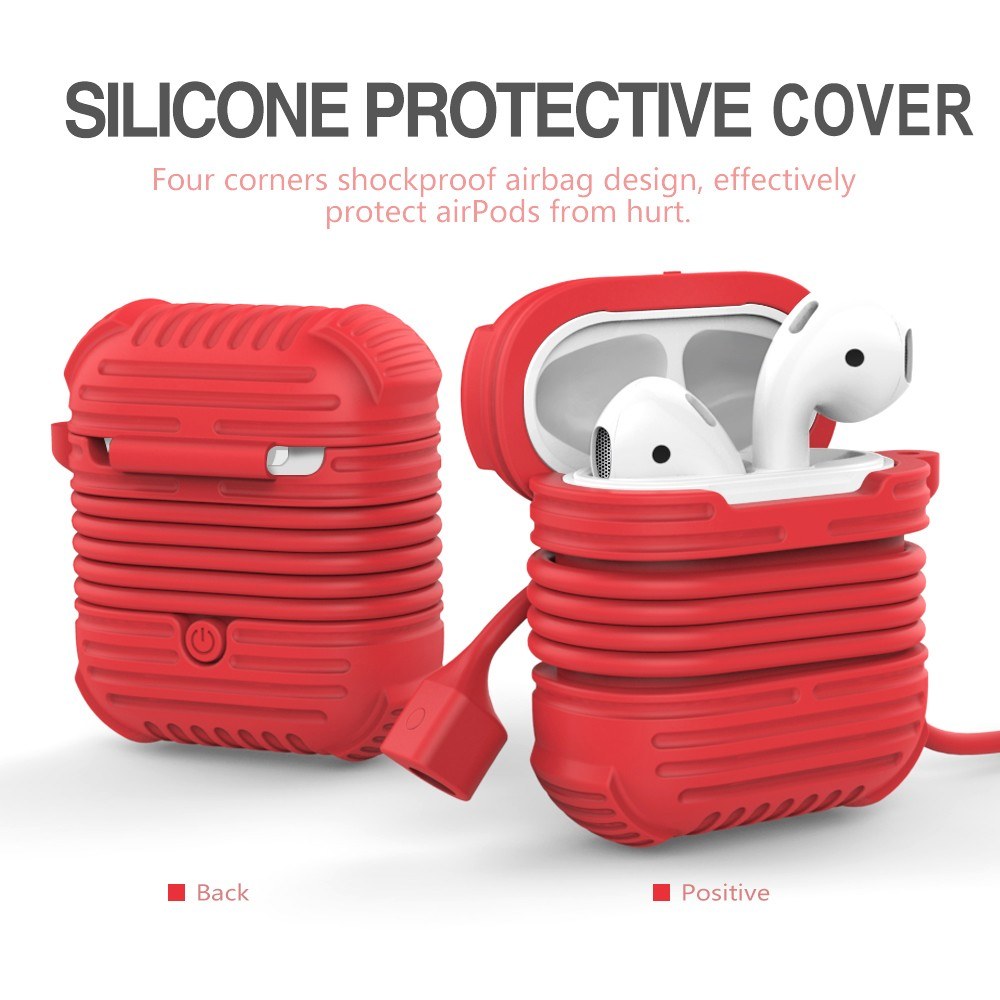 Protective Silicone Cover for Air Pods Protection Skin Red