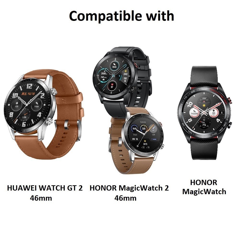 22mm Silicone Watch Strap Band Watchband Wristband Replacement with Buckle Compatible with HUAWEI WATCH GT 2 46mm / HONOR MagicWatch 2 46mm / HONOR MagicWatch