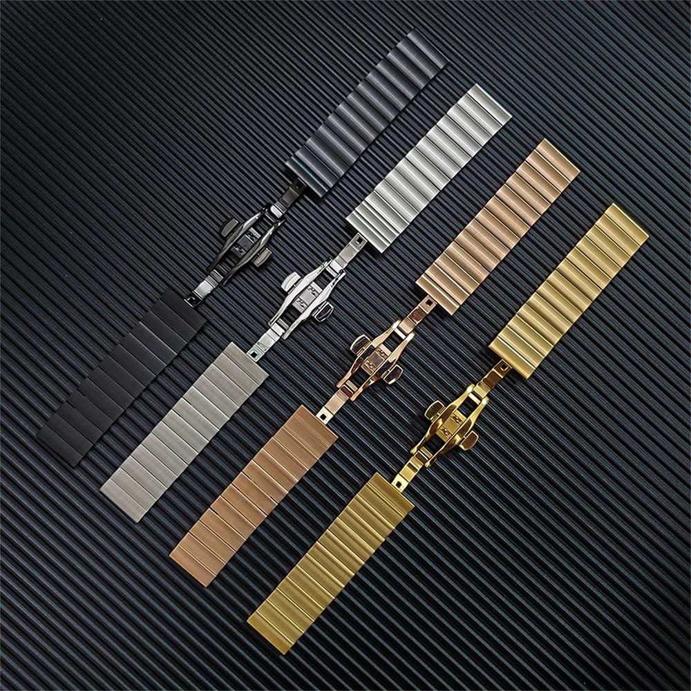 22mm Watchband Stainless Steel Watch Band Strap Wristband Replacement for HUAWEI WATCH GT2 46mm / HONOR MagicWatch2 46mm / HONOR MagicWatch