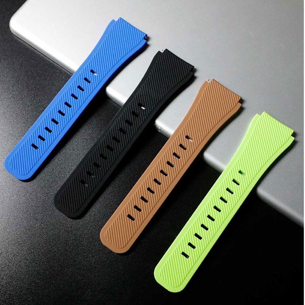 22mm Silicone Watch Strap Band Set Watchbands Watchband Pack with Buckle Stripe Surface Wristband Replacement for HUAWEI WATCH GT 2 46mm / HONOR MagicWatch 2 46mm 18PCS/Pack