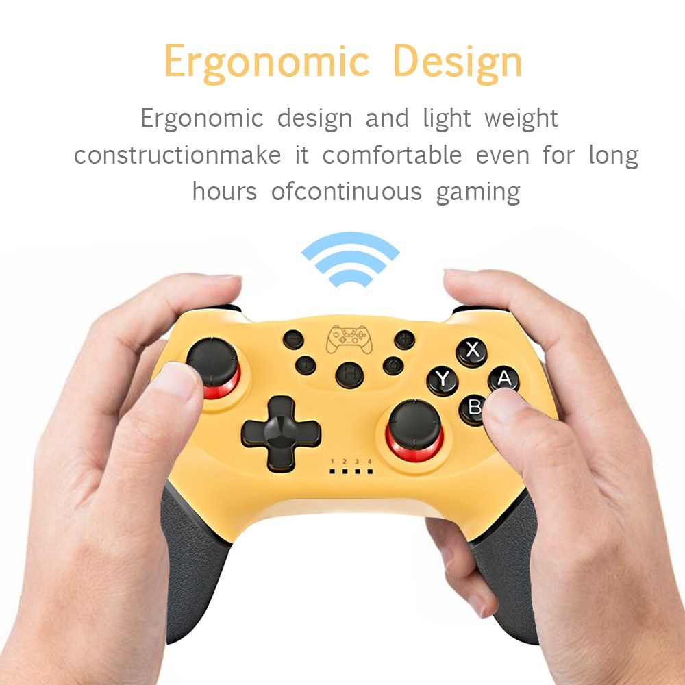 Wireless BT Gamepad Game Joystick Controller with 6-Axis Handle Compatible with Switch Pro Gamepad Switch Console