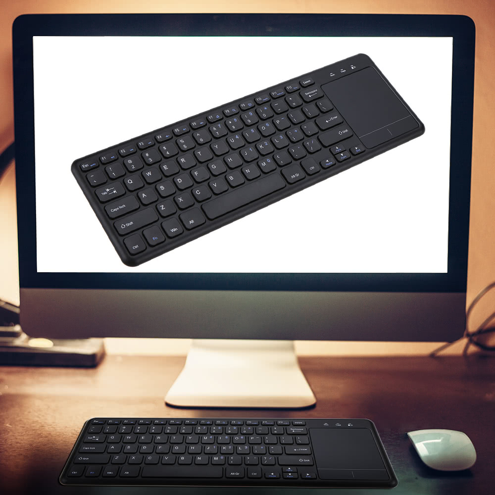 2.4G Wireless Touchpad Keyboard Multi-touch Ultra-slim with USB Receiver for Android Smart TV Computers Ladtops Desktops