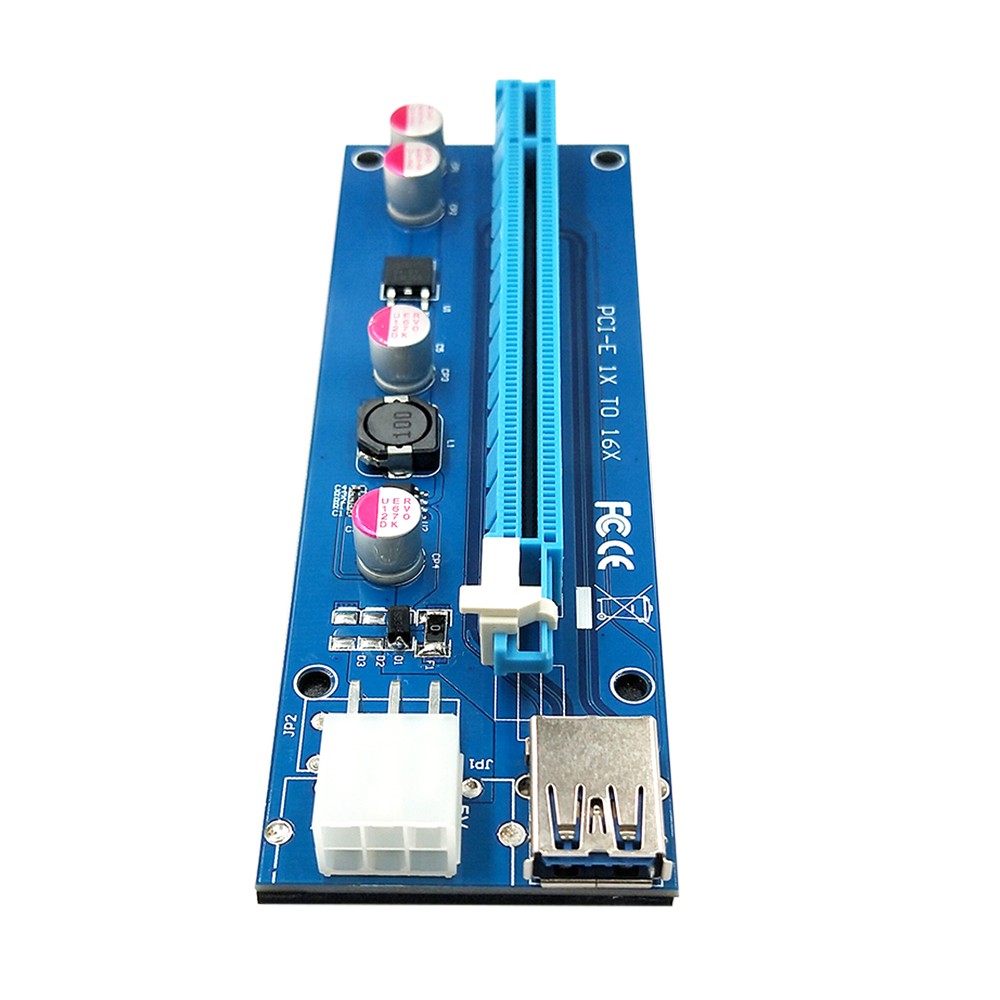 PCI-E 6 Pin Riser Card 1X to 16X USB 3.0 Cable 6pin USB Riser for Bitcoin Mining