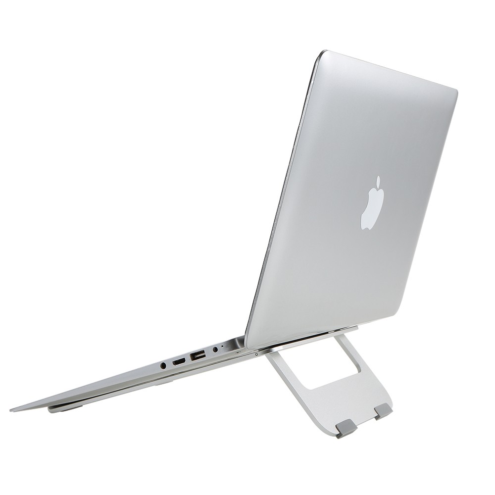 Ergonomic Design Aluminum Alloy Laptop Stand Desk Dock Holder Bracket Cooler Cooling Pad Foldable for MacBook Pro/Air/iPad/iPhone/Notebook/Tablet/PC/Smartphone