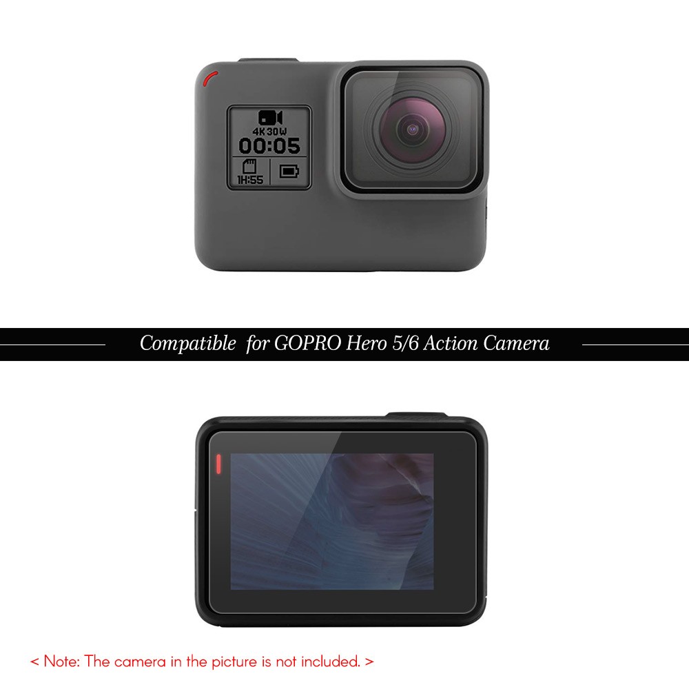 Camera Tempered Glass Protector Lens LCD Front Screen Protective Film for GOPRO Hero 5/Hero 6/Hero 7 Black Action Camera