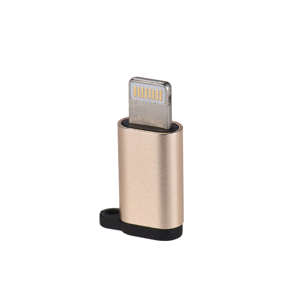 Aluminum Alloy Android Micro USB Female to Lightning Male Sync Data Converter Charging Adapter for iPhone iPad Data Cable