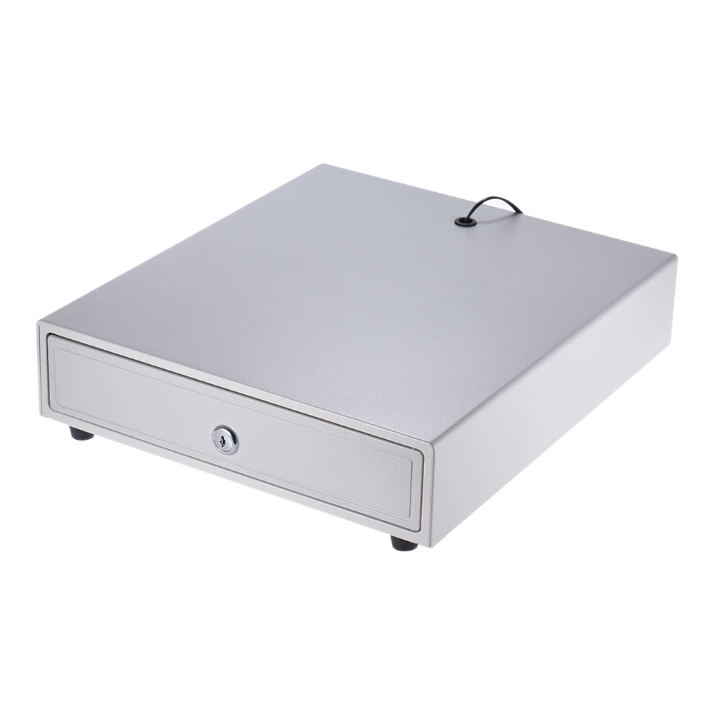 Heavy Duty Electronic Cash Drawer Box Case Storage 4 Bill 5 Coin Trays Support Push Manual Open Key-lock RJ11 for Epson Star POS Printer Money Register