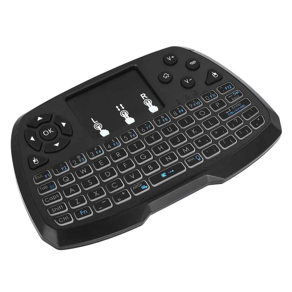 4 Colors Backlit 2.4GHz Wireless QWERTY Keyboard