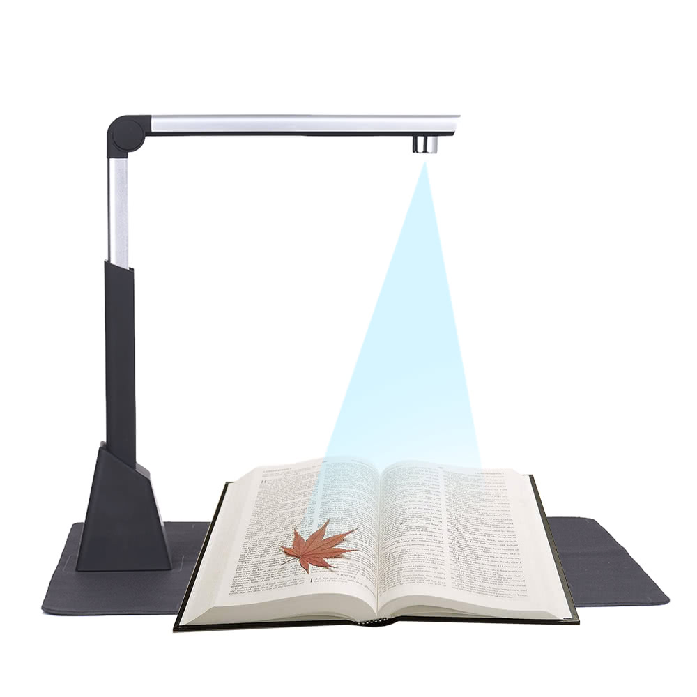 Portable Adjustable High Speed USB Book Image Document Camera Scanner 10 Mega-pixel HD High-Definition Max. A3 Scanning Size with OCR Function LED Light