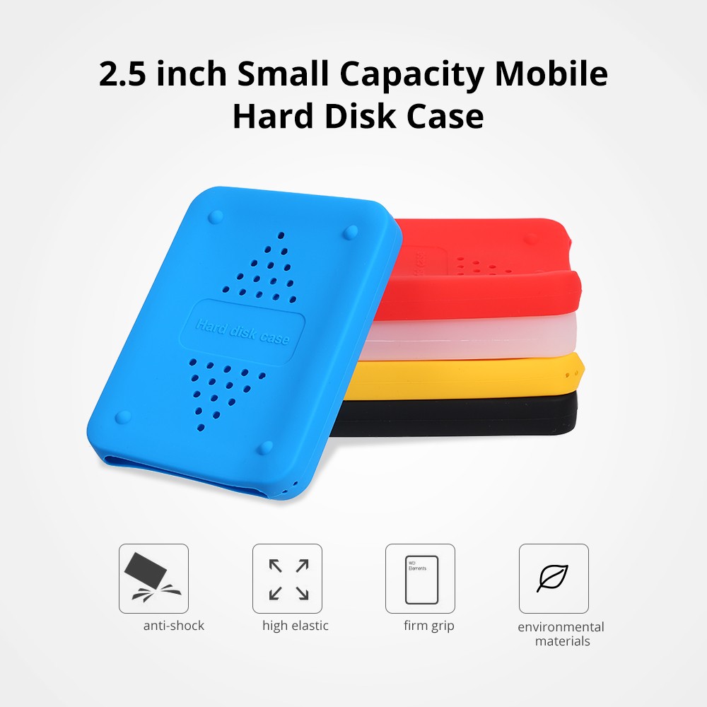 2.5inch HDD Silicone Case Hard Drive Disk Cover Protector Skin Ultra Soft 2.5