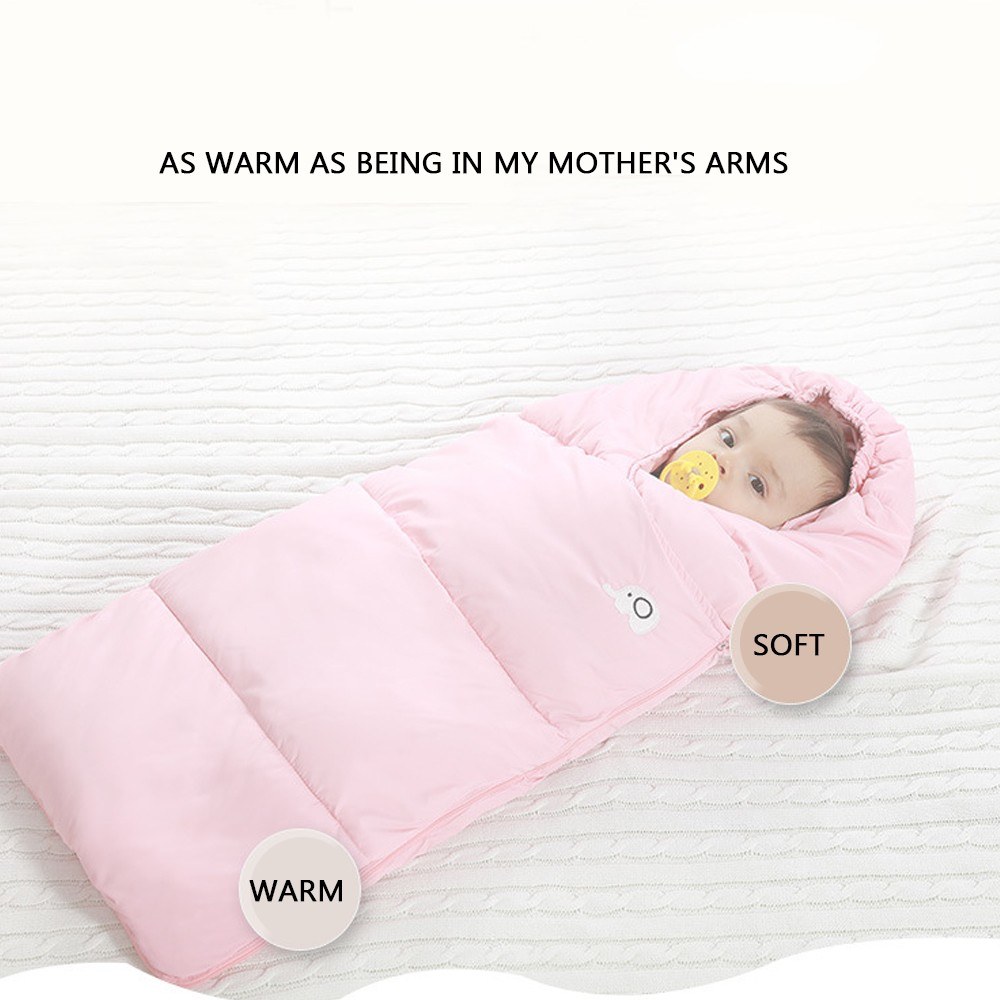 Autumn Winter Warm Baby Sleeping Bags Newborn Babies Cute Brushed Thicken Cotton Sleeping Bag Nursery Baby Swaddling Blanket Infant Toddler Blankets Swaddle Sleeping Bag