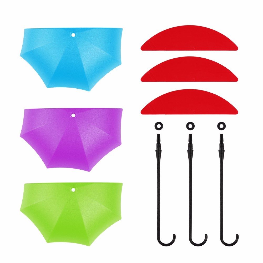 Umbrella Shape Plastic Wall Adhesive Nail-pegging 3pcs Decorative Hook Decoration Wall-hook