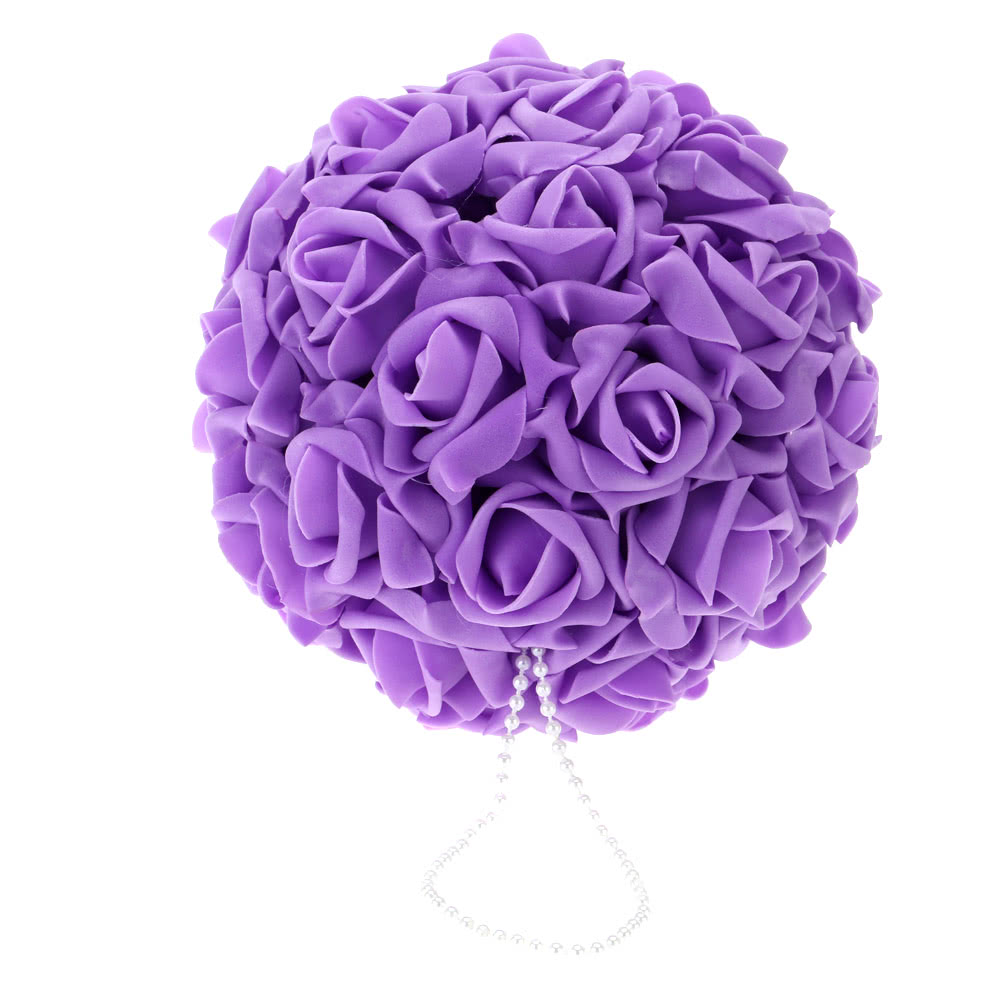 Wedding Apartments Decoration Supplies Hand Made Hangings Wedding Room Decorations for Bride Decorate Adornment with Artificial Roses Ball-flower Pink/Purple