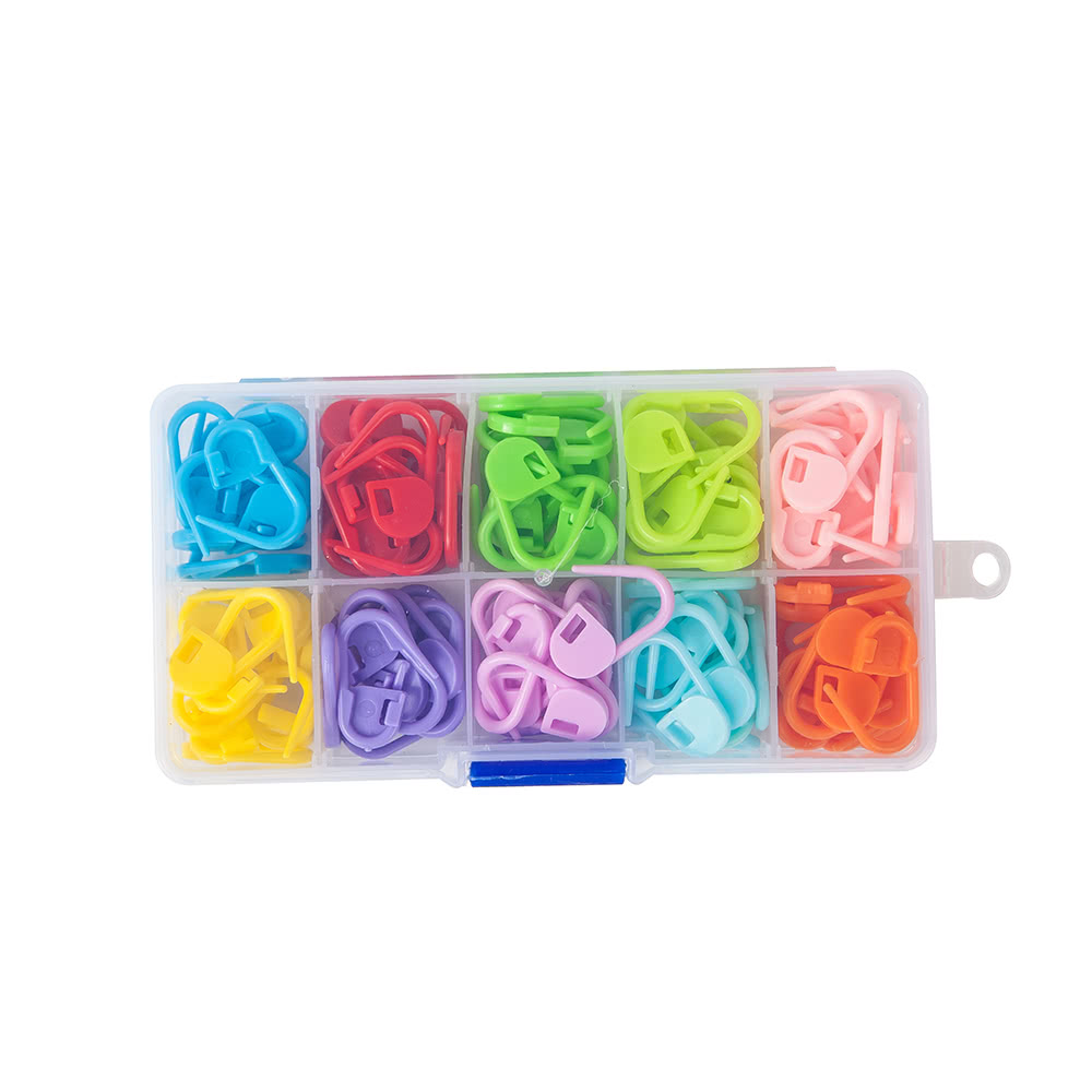 10 Multi Color 120Pcs Plastic Buckle Marker Knitting Assistant Tool Stitch Pins Needles Locking Clips Mini Crochet Accessories Craft Clamps