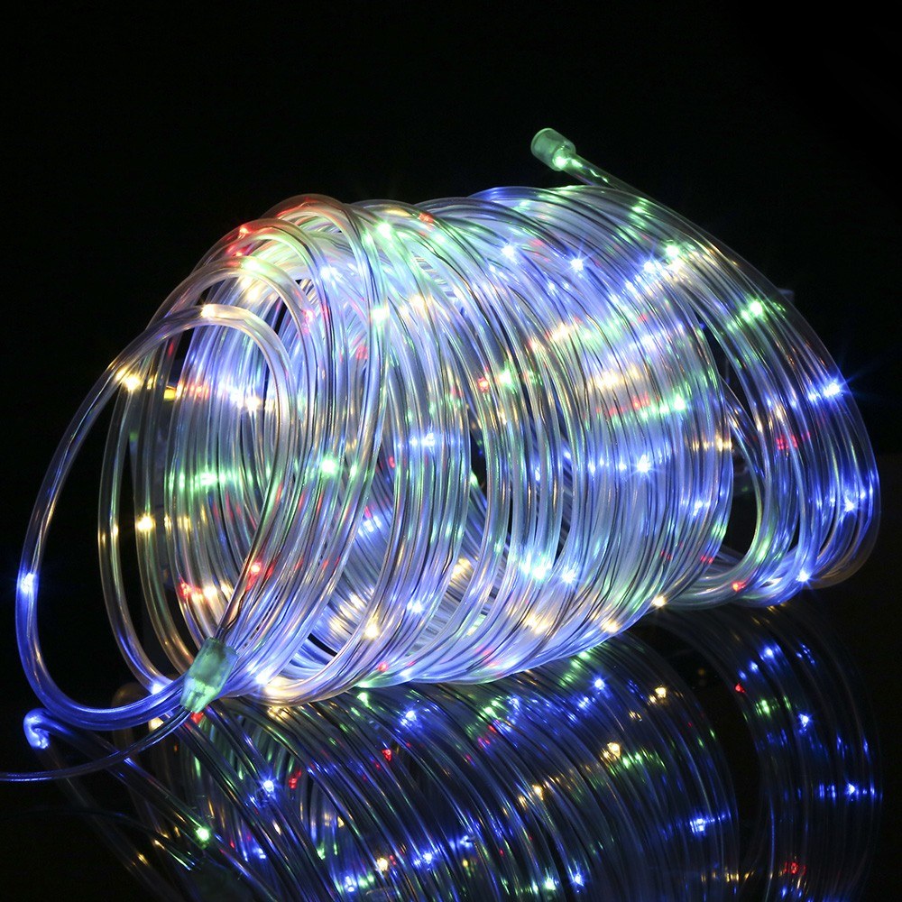 12M/39.4Ft 7.2W 120 LEDs Solar Powered Energy Rope Light