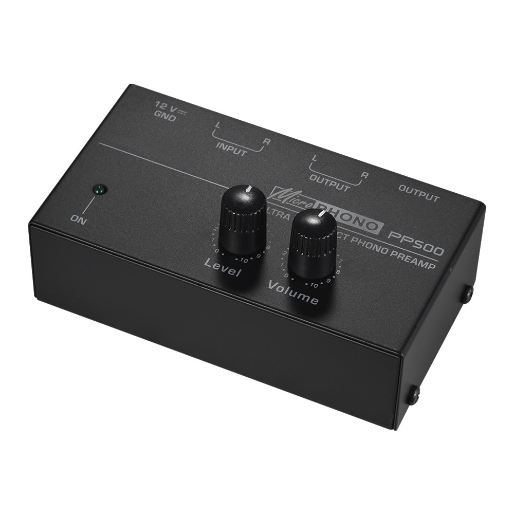 Ultra-compact Phono Preamp Preamplifier with Level & Volume Controls RCA Input & Output 1/4