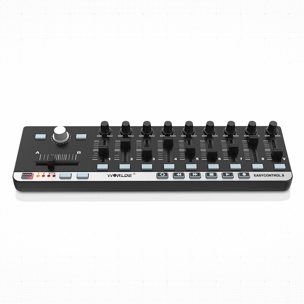 Worlde EasyControl.9 Portable Mini USB 9 Slim-Line Control MIDI Controller