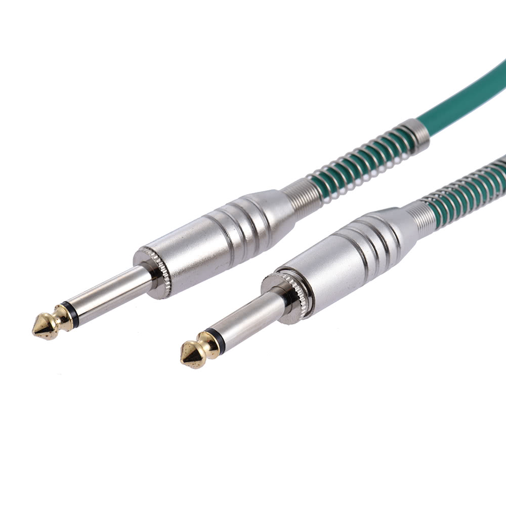 3 Meters/ 10 Feet Guitar Instrument Mono Cable Straight 1/4 Inch TRS to Straight 1/4 Inch TRS Male Plug PVC Jacket