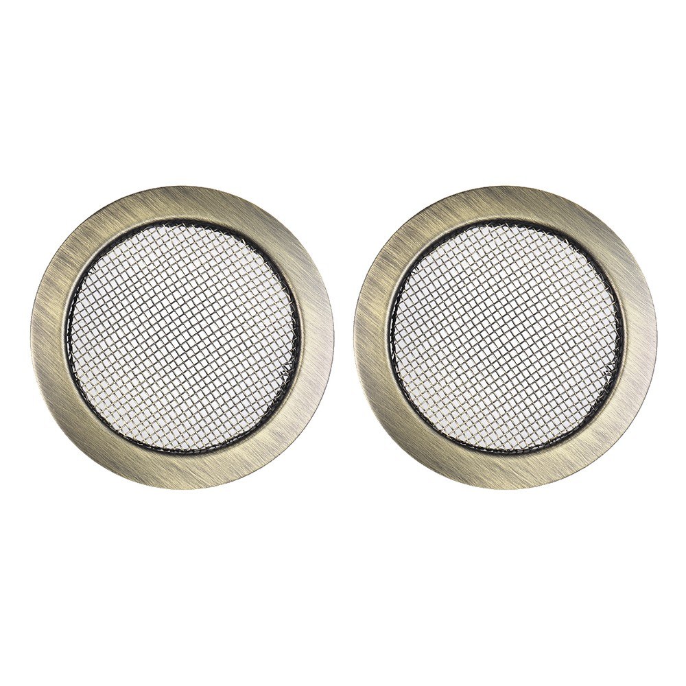 2pcs Gold Screened Sound Hole Inserts for Dobro Resonator Guitar Cigar Box Guitars