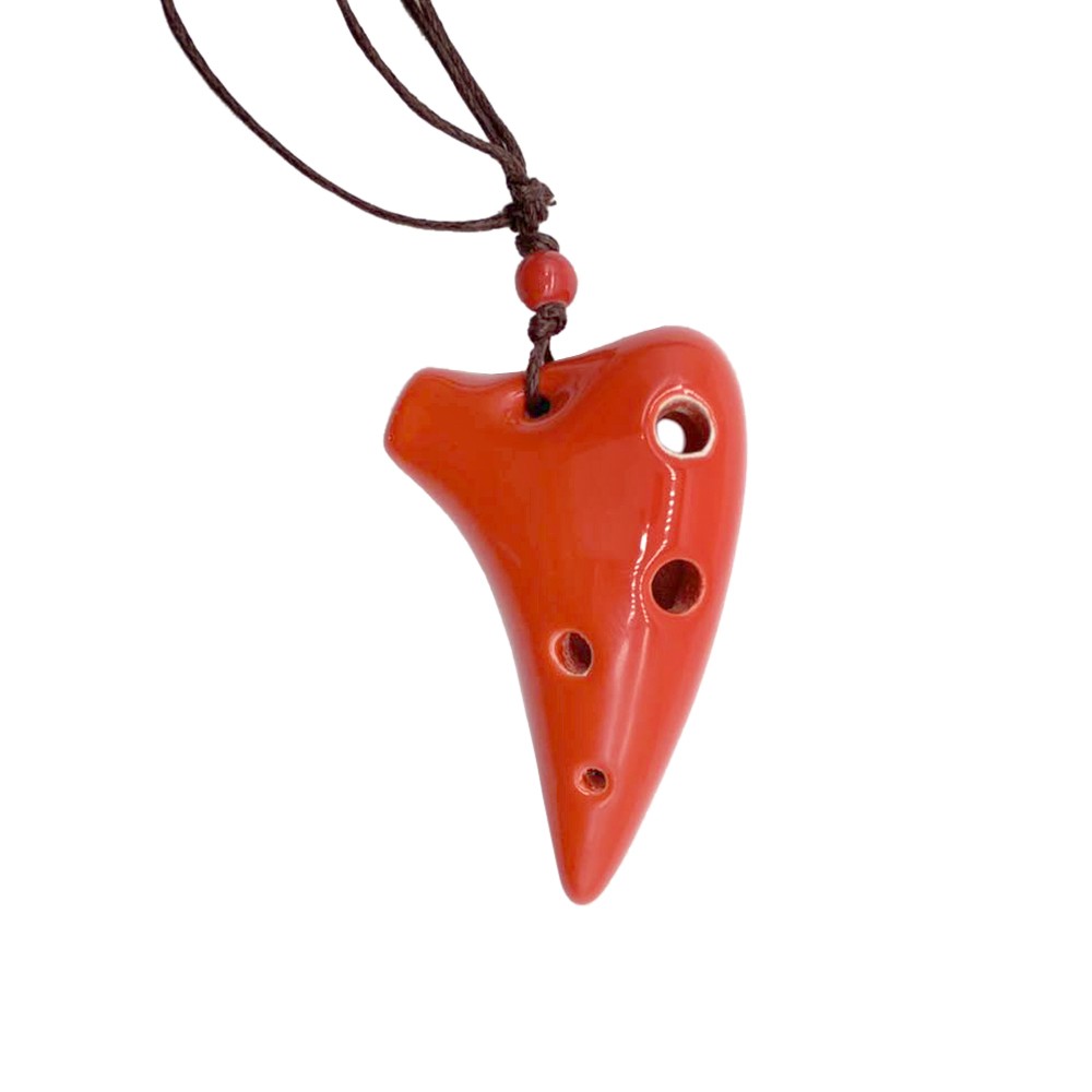 6 Holes Ceramic Ocarina Alto C Submarine Style Musical Instrument with Lanyard Music Score