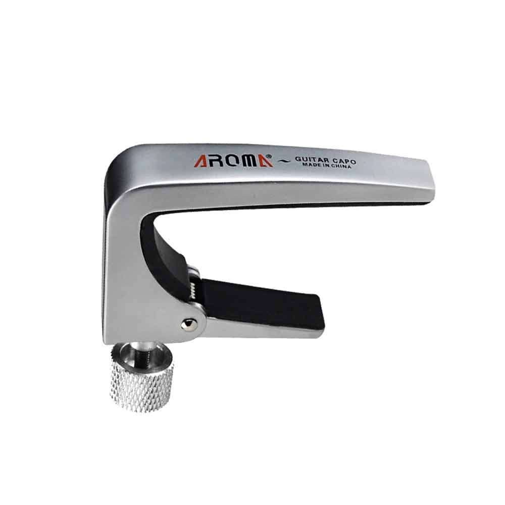 Aroma AC-11 Guitar Capo Zinc Alloy for Acoustic Electric Guitars Unique Silver