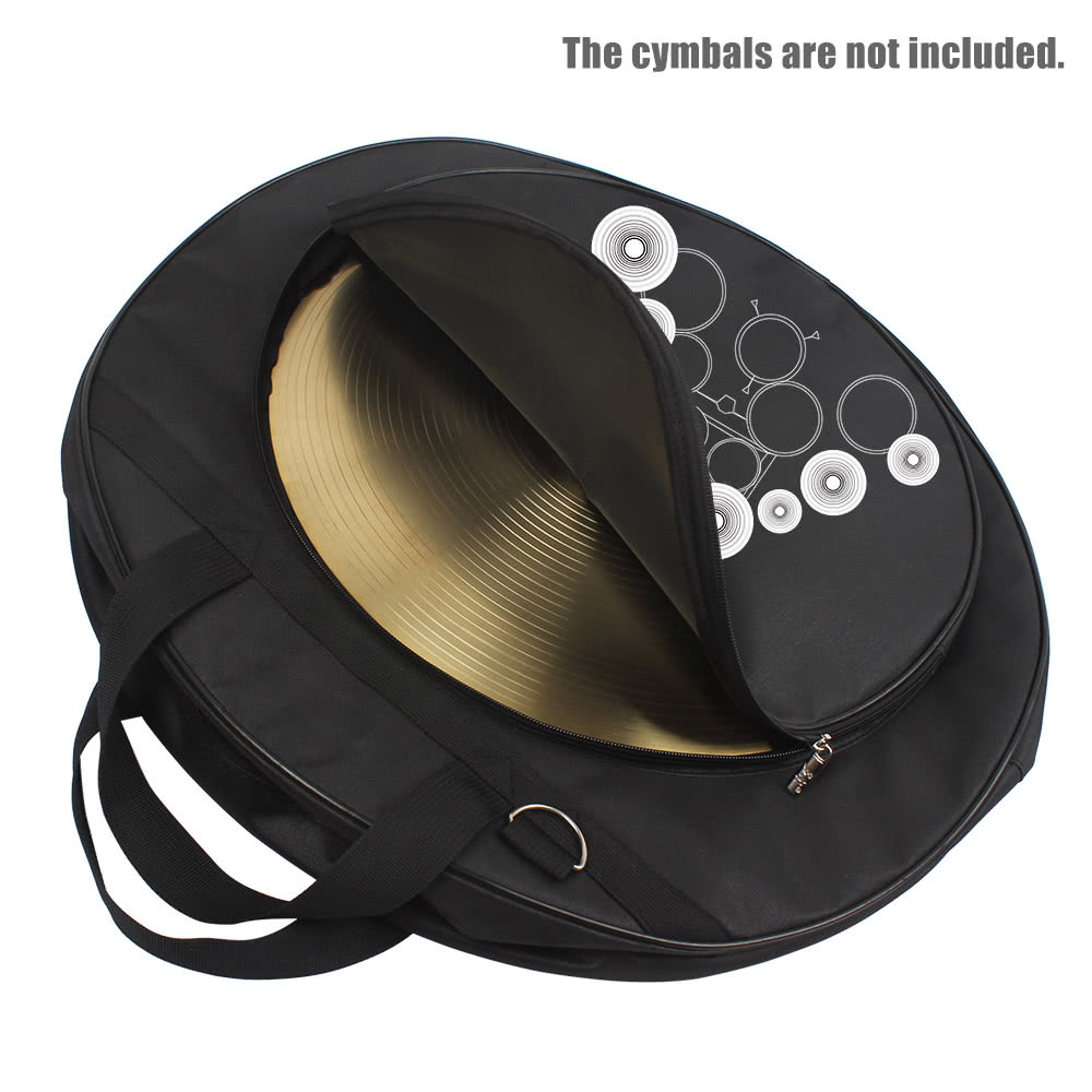 21-Inch Three Pockets Cymbal Bag Packback with Removable Divider Shoulder Strap