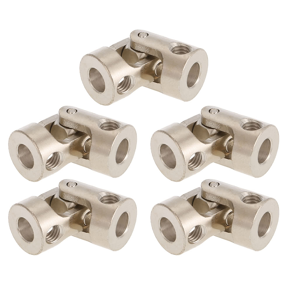 5pcs Stainless Steel 5 to 5mm Full Metal Universal Joint Cardan Couplings for RC Car and Boat D90 SCX10 RC4WD