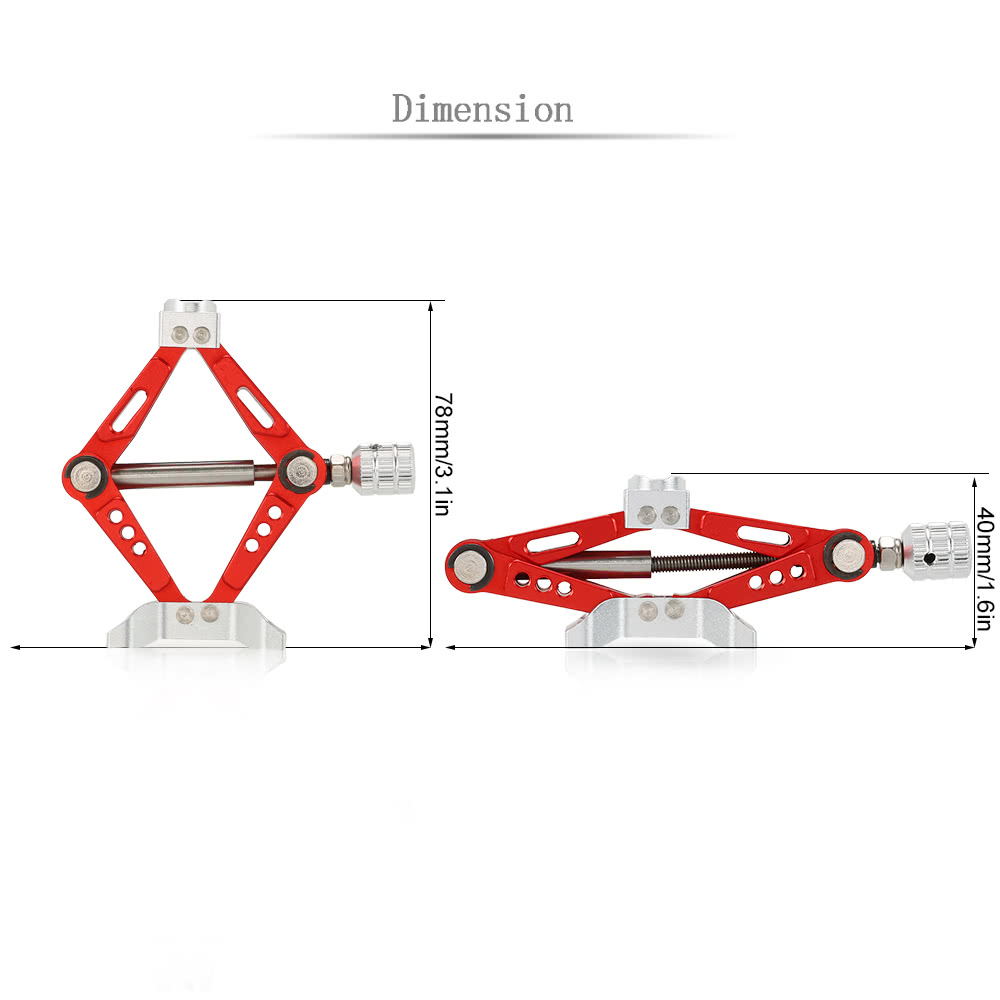 6 TON Aluminum Alloy Scale Adjustable Jack Stand for 1/10 RC4WD D90 SCX10 Rock Crawler RC Car