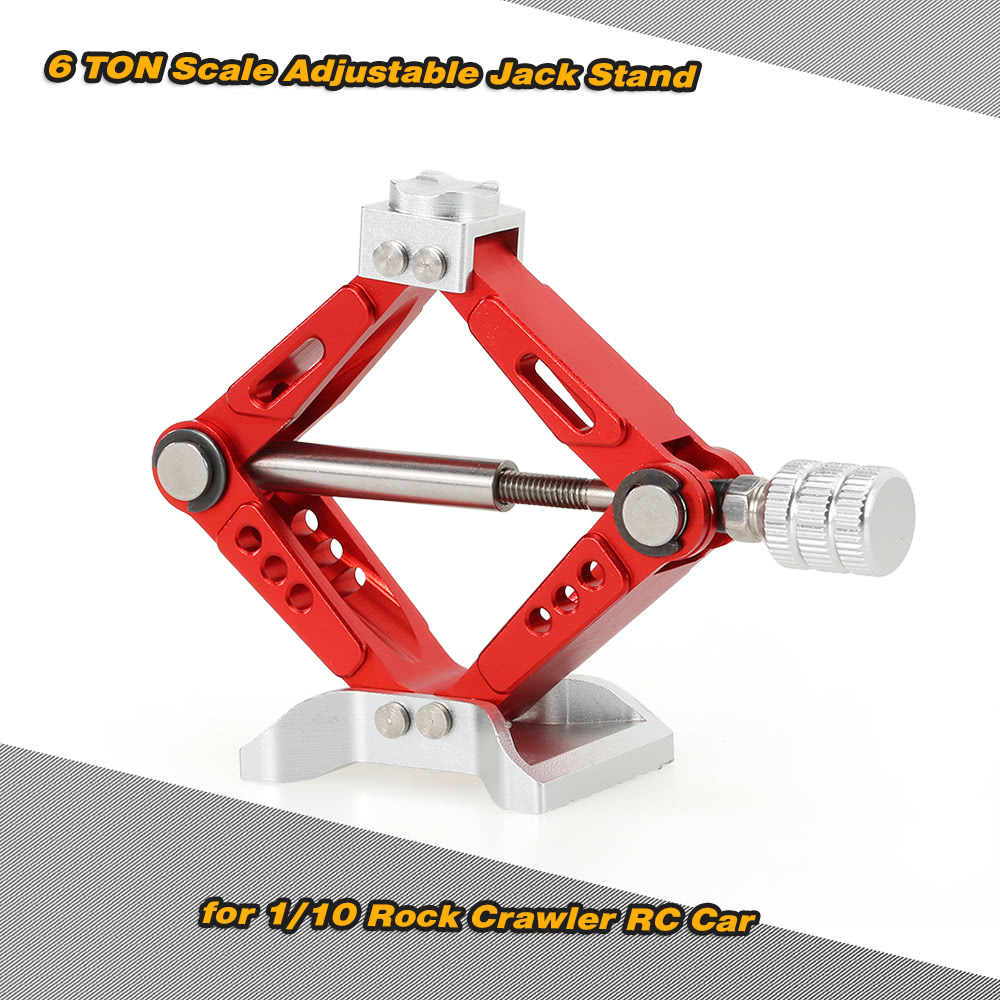 6 TON Aluminum Alloy Scale Adjustable Jack Stand for 1/10 RC4WD D90 SCX10 Rock Crawler RC Car