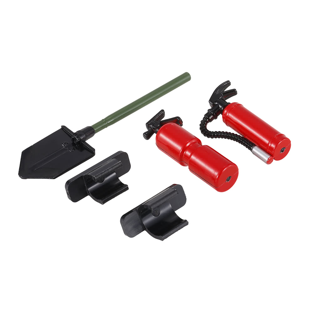 Austar AX-20008B Decoration Tools Spade Fire Exstinguisher for 1/10 Traxxas HSP Redcat TAMIYA CC01 SCX10 D90 RC Rock Crawler